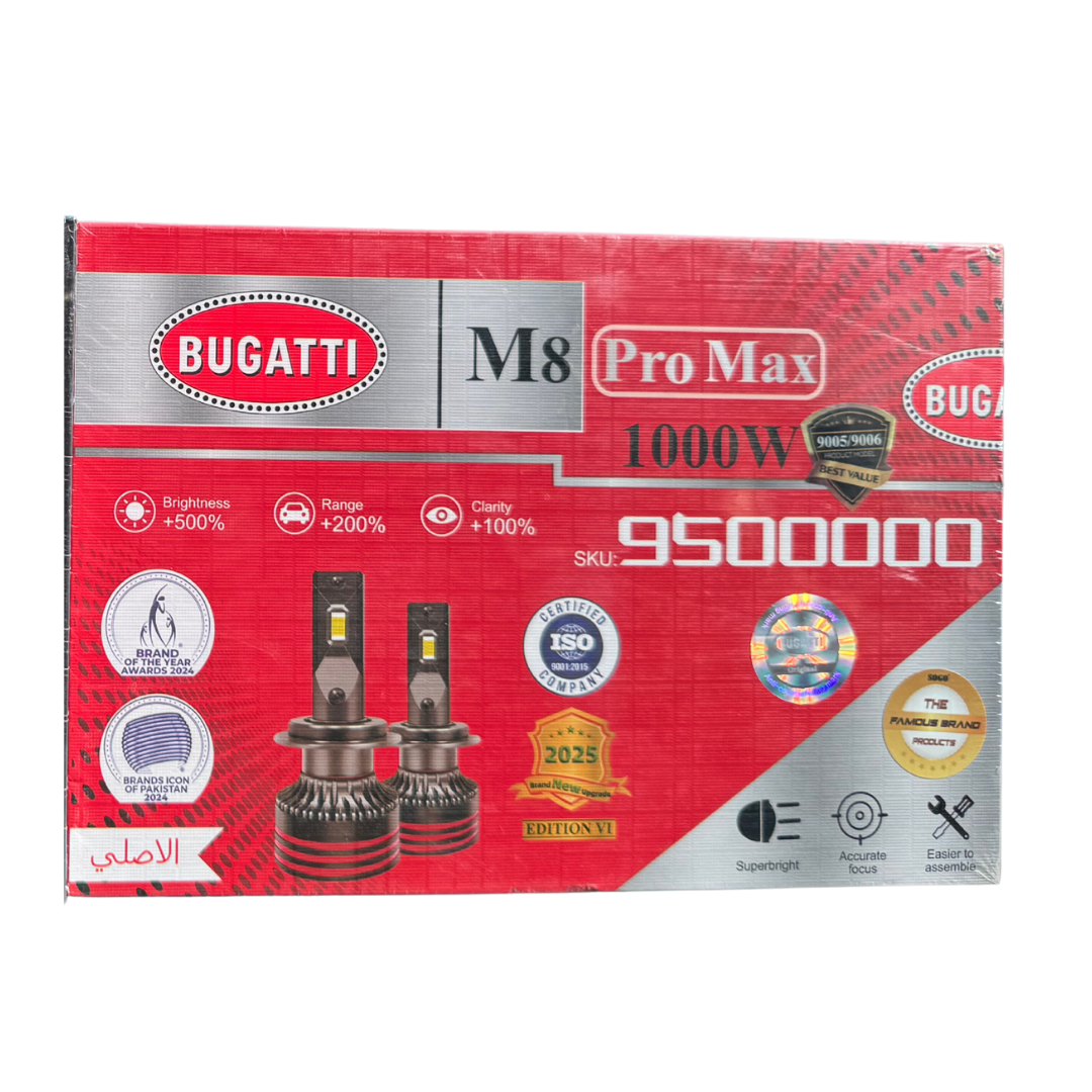 Bugati M8 Pro Max 1000W LED Headlight Bulbs