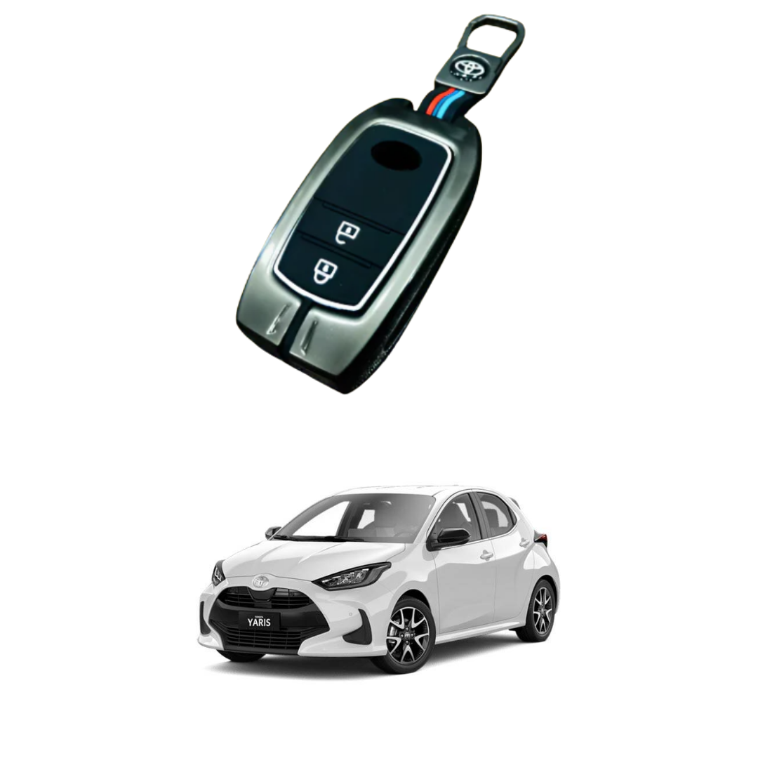 Toyota Yaris Hatchback Key Cover with Metal Shell